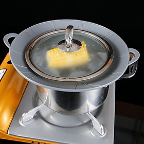 4pcs Silicone Spill Stopper Splash Proof Pot Pan Lid Cover Kitchen Gadget