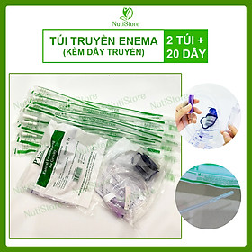 Mua Bộ dụng cụ thải độc đại tràng enema (Combo 2 túi truyền+ 20 dây truyền) - Coffee enema
