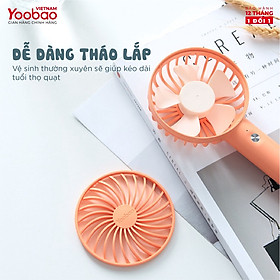 Mua Quạt sạc mini cầm tay / để bàn YOOBAO F3S - 2000mAh Có 3 chế độ gió Nhỏ gọn tiện lợi nhiều màu sắc HÀNG CHÍNH HÃNG