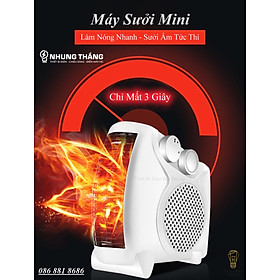 Máy sưởi để bàn MS-305, Quạt sưởi mini, Làm nóng nhanh , Tích hợp tản gió ,Vỏ ABS chống cháy, tiết kiệm điện năng - Có Video