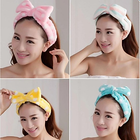 Băng Đô Nơ turban giữ tóc rửa mặt nhung(siêu mềm mịn) dành cho các bạn nữ trong mùa hè