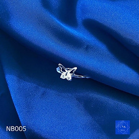 Nhẫn bạc nữ FARRA 925, nhẫn bạc chuẩn butterfly - NB005