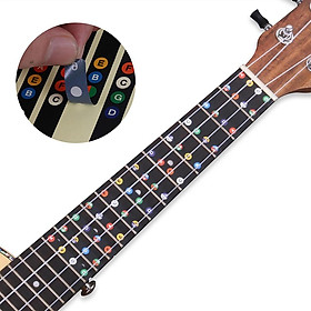 Mua UKULELE | Miếng dán nốt nhạc - đánh dấu tên nốt nhạc trên cần đàn Ukulele | Guitar Note Sticker - Decal