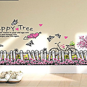 Decal dán tường chân rào tình yêu xl7080