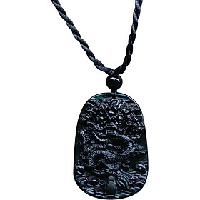 Mặt Rồng Đá Obsidian Ngọc Quý Gemstones GA186