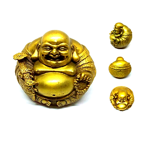 Mua Tượng Di Lặc Cầm gậy Như Ý và tràng hạt bằng đồng thau - Phong thủy hạnh phúc như ý bình an