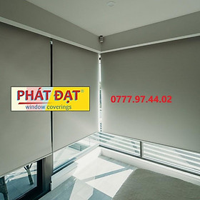 Mua (1200x1400) Màn sáo  rèm sáo cuốn (xám nhạt 217)  vải trơn chống nắng 100%  đặt theo kích thước