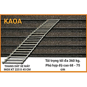 Mua THANG DẮT XE MÁY INOX TIỆN ÍCH DÀNH CHO NGÕ HẸP. ( cho thềm cao 31 - 78 cm )