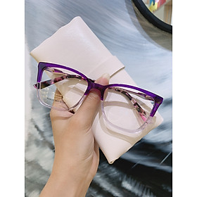Gọng kính unisex nhựa Acetate cao cấp, dáng mắt mèo thời trang AC8030