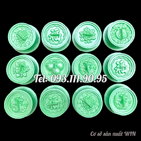 Mua Bộ 10 khuôn ép xôi  bánh in  bánh đậu xanh  bánh phục linh – Loại 7 cm - Mã số 1318