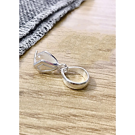 Charm bạc khoen móc mặt phật, mặt tỳ hưu lớn - Ngọc Quý Gemstones