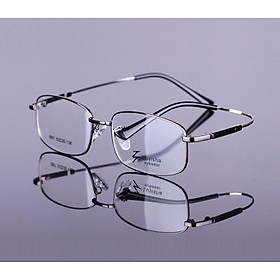 GỌNG KÍNH TITAN SIÊU BỀN CHỊU LỰC NAM GIỚI CAO CẤP KT60 màu bạc sáng