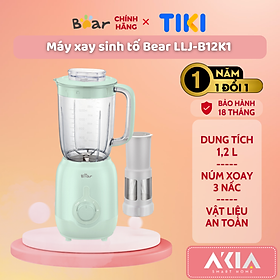 Mua Máy xay sinh tố Bear LLJ-B12K1 - Dung tích 1 2L   Nút vặn 3 tốc độ điều chỉnh  Vật liệu an toàn - HÀNG CHÍNH HÃNG