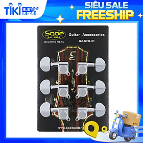 Mua Bộ 6 Khóa Đàn Guitar Acoustic Sqoe QZ-QFB-01 (Đầy Đủ Ốc Vít)  Đúc Cao Cấp  Độ Bền Cao