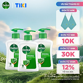 COMBO 3 CHAI NƯỚC RỬA TAY DETTOL KHÁNG KHUẨN – 250G/CHAI 