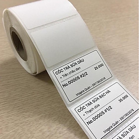 Mua 10 cuộn giấy in tem trà sữa  decal nhiệt 50x30 dài 30m