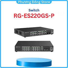 Switch POE 16 cổng Ruijie RG-ES220GS-P Gigabit Smart POE - Hàng chính hãng