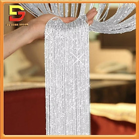 Mua Rèm Sợi Dù Kim Tuyến Lấp Lánh Màu Trắng Rèm Cửa Nhiều Kích Thước Trang Trí Nhà Cửa DG-565
