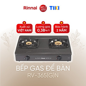 Bếp gas dương Rinnai RV-365(G)N mặt bếp men và kiềng bếp men - Hàng chính hãng.