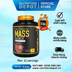 Sữa tăng cân và tăng cơ Wheylabs Mass Gainer Pro Standard 3.1kg - Tặng kèm BCAA 30 lần dùng - Nutrition Depot Vietnam