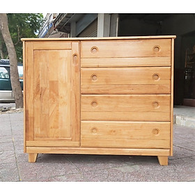 Mua Tủ Ngăn Kéo Ngang 1m2 Gỗ Cao Su 1 Cánh 4 Hộc  Tủ Compot  Tủ Đa Năng Sắp Xếp Đồ - Hàng VN Xuất Khẩu