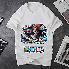 Áo thun Nam Nữ Không cổ ONEPIECE SHARKS MÚA KIẾM MSOP-21 mẫu mới cực đẹp, có size bé cho trẻ em / áo thun Anime Manga Unisex Nam Nữ, áo phông thiết kế cổ tròn basic cộc tay thoáng mát