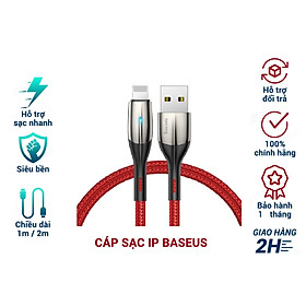 Mua Cáp Sạc Nhanh Baseus Horizontal Data Cable - Dùng Cho iPhone iPad - Trang Bị Đèn Led - Công Nghệ Chống Đứt Gãy SR - Hàng Chính Hãng