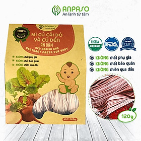 Mì Ăn Dặm Cho Bé Củ Cải Đỏ Và Củ Dền ANPASO Hữu Cơ Organic bổ sung chất xơ