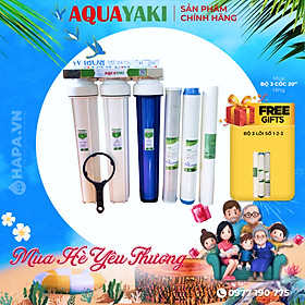 Bộ Lọc Thô 3 Cấp 20 inch AQUAYAKI AQUA-S203 Lọc Nước Đầu Nguồn, Sinh Hoạt, Bộ Lọc Thô Bán Công Nghiệp - Hàng Chính Hãng