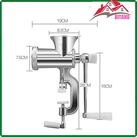 Mua Máy Xay Thịt Bằng Tay BITANO Inox
