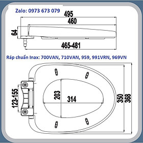 Mua Nắp Bàn Cầu Inax C-700VAN  Nắp Bàn Cầu Hùng Anh Ráp Chuẩn  Bàn Cầu Inax C-700VAN