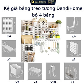 Mua Kệ giá bảng treo tường DandiHome trang trí pegboard để đồ decor bàn học  phòng bếp  nhà tắm  đã kèm đầy đủ phụ kiện  có thể dán kính không cần khoan đục