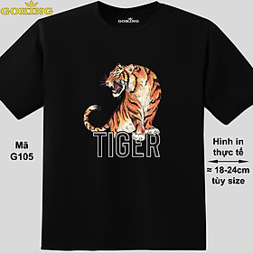 TIGER, mã G105. Áo thun nam nữ in hình con hổ siêu đẹp. Áo phông thoát nhiệt GOKING hàng hiệu cao cấp