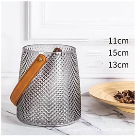 Mua Lọ Hoa Thuỷ Tinh  Bình Hoa Thuỷ Tinh Quai Da  Kiểu Dáng Sang Trọng Cao Cấp