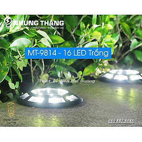 Đèn LED Cắm Cỏ Sân Vườn Tròn MT-9814 - 16 LED - Sử Dụng Năng Lượng Mặt Trời - Chống Nước IP65 - Có Video