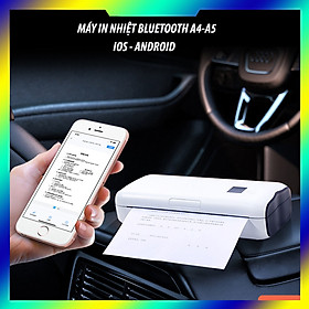 máy in bluetooth A4-A5 cầm tay kết nối được tất cả các dòng điện thoại-latop-pc-máy tính bảng androi và ios pin lithium 30000 mah cổng sạc typec tốc độ in nhanh 20 tờ/1p nhỏ gọn tiện lợi dễ dàng mang đi sử dụng không cần đến nguồn điện 220v mực lưu 10 năm - máy in bluetooth