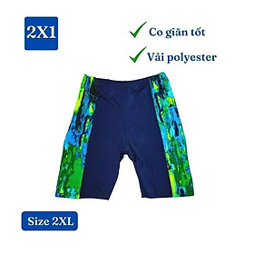 Quần bơi nam lửng từ 35-60kg - chất vải polyester - quần có dây rút cho bé trai béo phì - 2X1:51-55kg