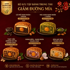 [HOẢ TỐC] Bánh Trung Thu Giảm Đường Mía (Mooncake) Bánh Nướng Chay 150 -  Thành Long Food - Việt Nam