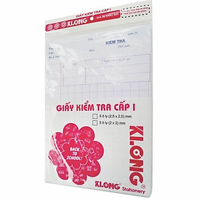 Giấy kiểm tra cấp I 5 ô ly 2,5 x 2,5 mm MS 013