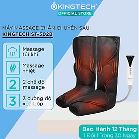 Máy Massage Cao Cấp KINGTECH ST-502B - Giúp Tuần Hoàn, Giảm Đau Mỏi - Mát xa Thư Giãn Bàn Và Bắp Chân Tích Hợp Nhiệt Kèm Điều Khiển Cầm Tay - Quà Tặng Ý Nghĩa Cho Người Thân