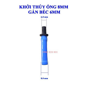 Khởi thủy Đầu gắn béc phun sương 6mm và ống PU,PE 8mm