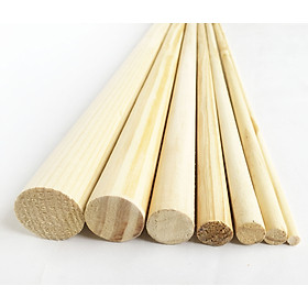 Mua Combo 3 thanh gỗ tròn phi 2-2.5cm x Dài 2m từ gỗ thông phụ kiện treo rèm  macrame  handmade  decor