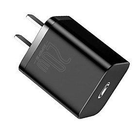 Cóc củ sạc adapter hỗ trợ sạc nhanh 20W chuẩn PD 3.0 Type-C hiệu Baseus Super Sl Quick Charger trang bị chip sạc thông minh (phiên bản đầu cắm US-UK) - Hàng nhập khẩu