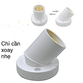 Mua Combo 3 Đuôi đèn xoáy E27 đa năng   đứng và xéo