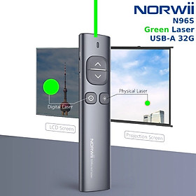 Mua Bút trình chiếu kĩ thuật số LASER xanh NORWii N96S dùng cho màn hình LED/TV và màn chiếu. Tích hợp bộ nhớ 32GB. HÀNG CHÍNH HÃNG CÓ BẢO HÀNH