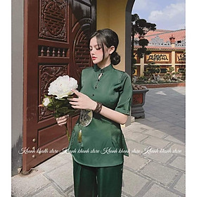 Đồ lam đi chùa cao cấp Sj17 Đính Đây Ngọc May Mắn Cao Cấp