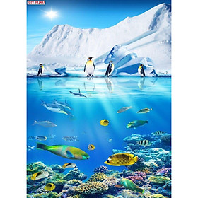 Mua Tranh dán tường 3d đại dương - ép kim sa - có sẵn keo DD103