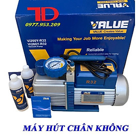Máy hút chân không Value VI280Y 8.0 CFM 1HP có đồng hồ báo áp và rờ le tự ngắt hàng chính hãng