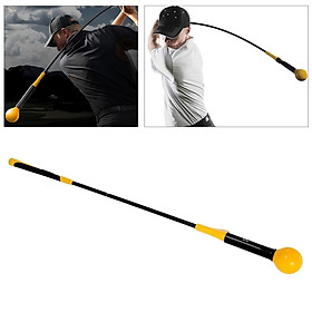 Yellow Whip Compact Golf Swing Trainer Aid for Improved Rhythm, Flexibility, Balance, Tempo, and Strength – 47”