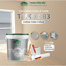 5 Kg Sơn Chống Thấm TAIKOMI KB3 - Chuyên Chống Thấm Tường Nhà / Hiệu Ứng Cánh Sen Kháng Nước - Màu MI6